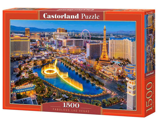 1500 Piece Jigsaw Puzzle, Fabulous Las Vegas, USA, Adult Puzzles, Castorland C - 151882 - 2 - Bridge Toys - Premium Jigsaw Puzzles - Little Red General Store