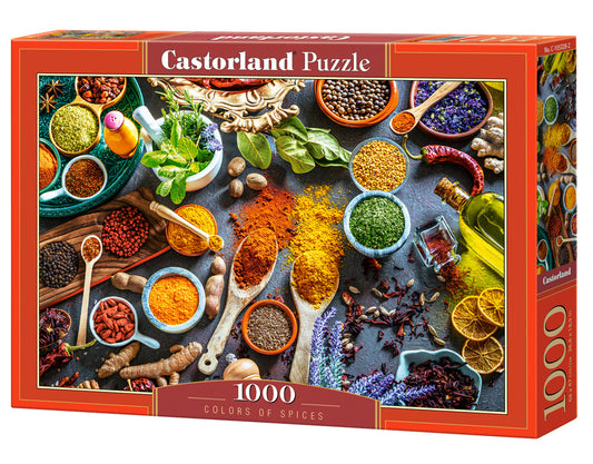 1000 Piece Jigsaw Puzzle, Colors of Spices, Food puzzles, Variety of colors, Culinary - themed puzzle, Adult Puzzle, Castorland C - 105328 - 2 - Bridge Toys - Premium Jigsaw Puzzles - Little Red General Store