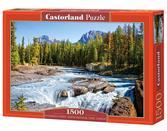 1500 Piece Jigsaw Puzzle, Athabasca River, Jasper National Park, Canada, Mountains and River, Adult Puzzles, Castorland C - 150762 - 2 - Bridge Toys - Premium Jigsaw Puzzles - Little Red General Store