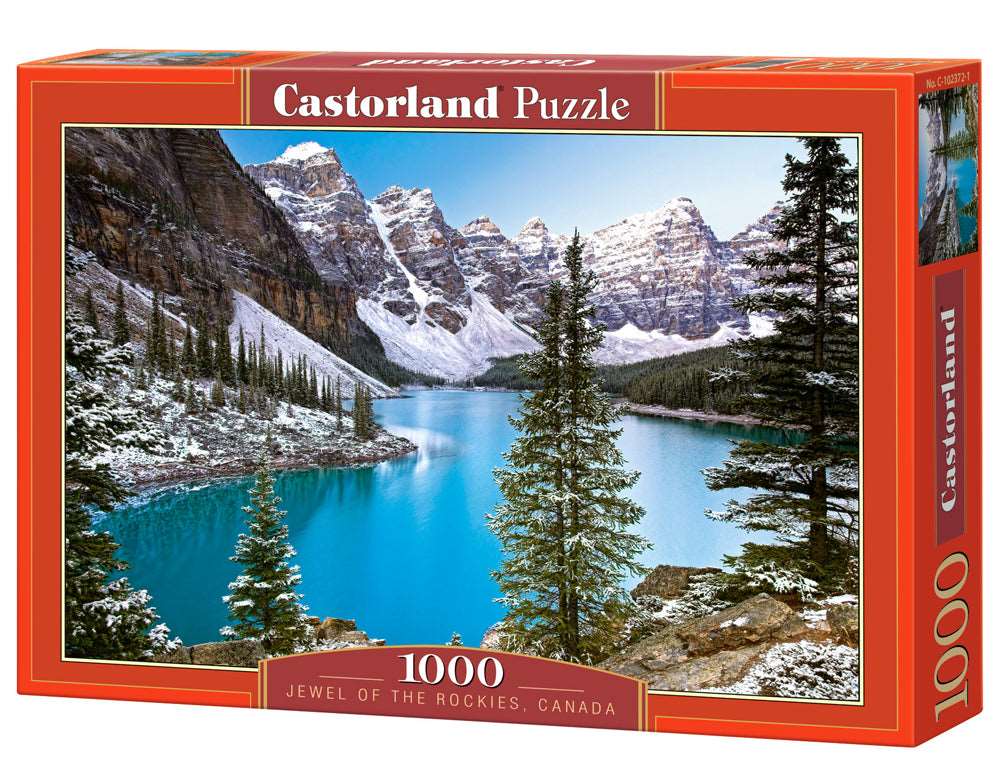 1000 Piece Jigsaw Puzzle, The Jewel of the Rockies, Canada, Idyllic Landscape, Mountains and Lake, Adult puzzle, Castorland C - 102372 - 2 - Bridge Toys - Premium Jigsaw Puzzles - Little Red General Store
