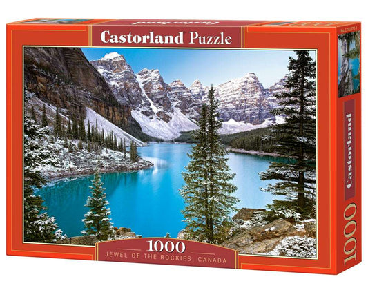 1000 Piece Jigsaw Puzzle, The Jewel of the Rockies, Canada, Idyllic Landscape, Mountains and Lake, Adult puzzle, Castorland C - 102372 - 2 - Bridge Toys - Premium Jigsaw Puzzles - Little Red General Store