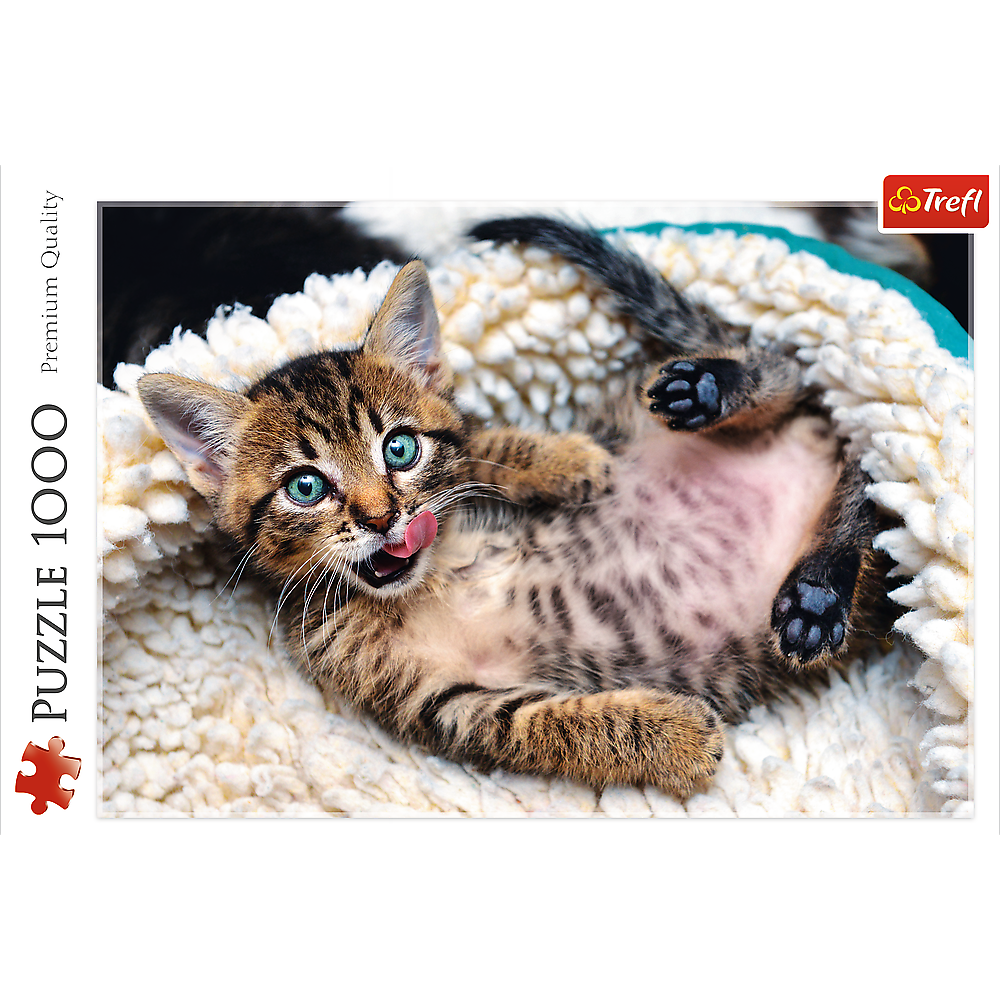 1000 Piece Jigsaw Puzzles, Cheerful Kitten, Puzzle of Animals, Cats, Kittens and Pets, Adult Puzzles, Trefl 10448 - Bridge Toys - Premium Jigsaw Puzzles - Little Red General Store