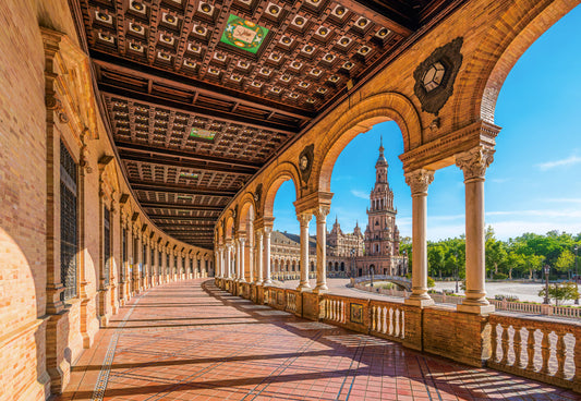 1000 Piece Jigsaw Puzzle, Spanish Square, Seville, Spain , Andalusia, Monument puzzle, Adult Puzzle, Castorland C - 105106 - 2 - Bridge Toys - Premium Jigsaw Puzzles - Little Red General Store