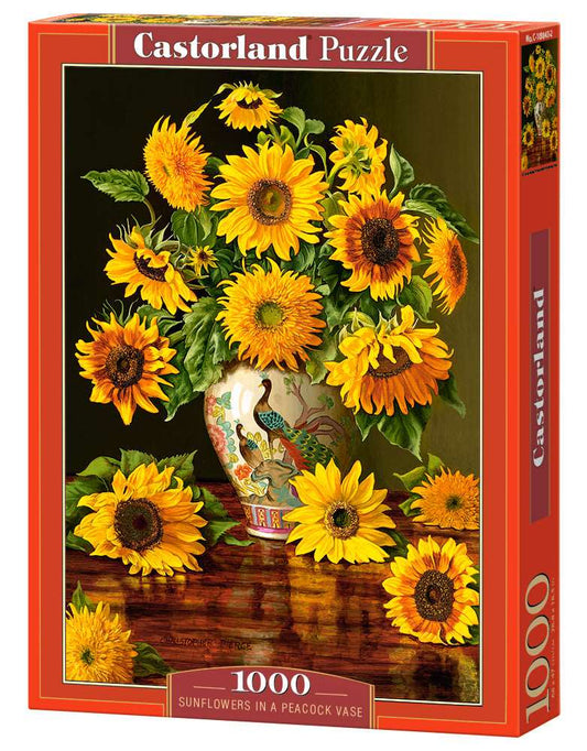 1000 Piece Jigsaw Puzzle, Sunflowers in a Vase, Christopher Pierce, Flower and plants Puzzle, Painting Puzzle, Adult Puzzle, Castorland C - 103843 - 2 - Bridge Toys - Premium Jigsaw Puzzles - Little Red General Store