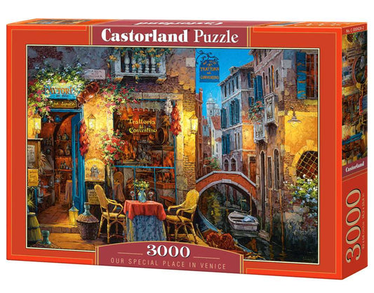 3000 Piece Jigsaw Puzzle, Our Special Place in Venice, Puzzle of Italy, Trattoria, Venetian canals, Adult Puzzles, Castorland C - 300426 - 2 - Bridge Toys - Premium Jigsaw Puzzles - Little Red General Store