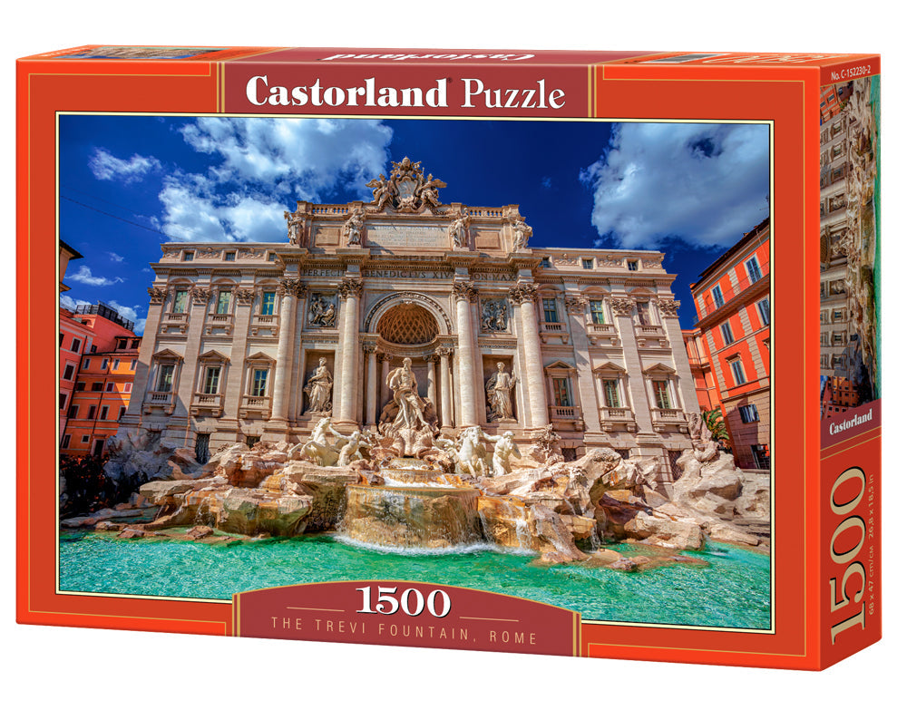 1500 Piece Jigsaw Puzzle, The Trevi Fountain, Rome, Italy, Baroque style, Travel puzzle, Italian architecture, Adult Puzzle, Castorland C - 152230 - 2 - Bridge Toys - Premium Jigsaw Puzzles - Little Red General Store