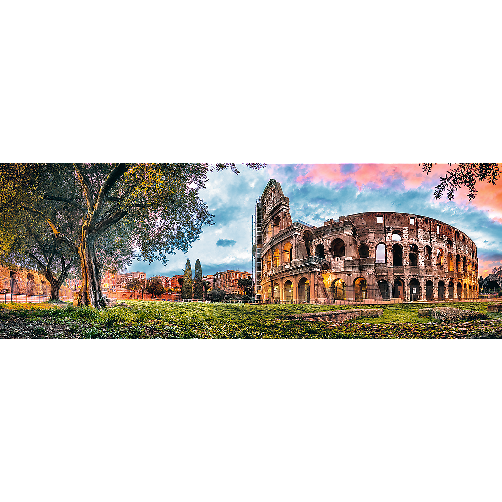 Panorama 1000 Piece Jigsaw Puzzles, Colosseum at Dawn Puzzle, Rome, Italy and the Colosseum, Adult Puzzles, Trefl 29030 - Bridge Toys - Premium Jigsaw Puzzles - Little Red General Store