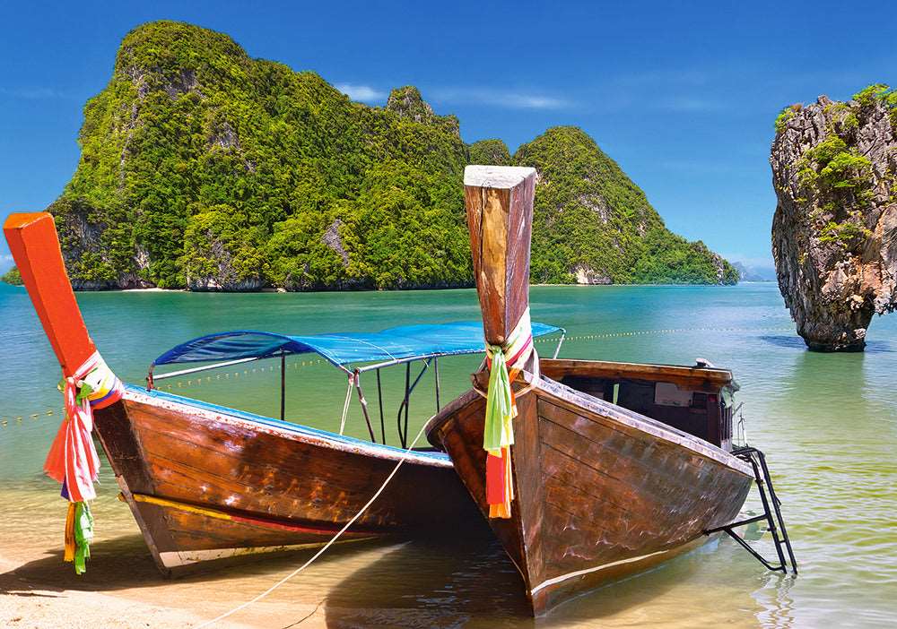 500 Piece Jigsaw Puzzle, Khao Phing Kan, Thailand, Asia, Holiday puzzle, touristic place, beach, ocean puzzle, Adult Puzzles, Castorland B - 53551 - Bridge Toys - Premium Jigsaw Puzzles - Little Red General Store