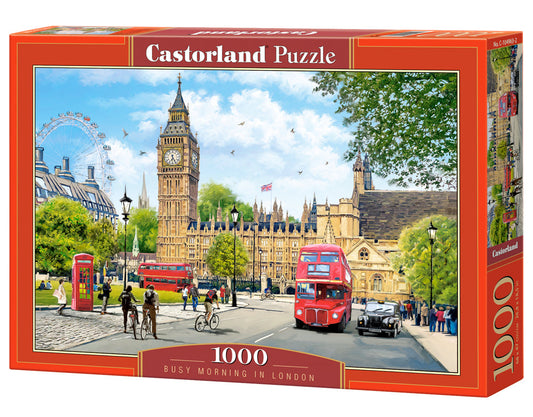 1000 Piece Jigsaw Puzzle, Busy Morning in London, United Kingdom, Great Britain, England puzzle, Big Ben, Adult Puzzle, Castorland C - 104963 - 2 - Bridge Toys - Premium Jigsaw Puzzles - Little Red General Store