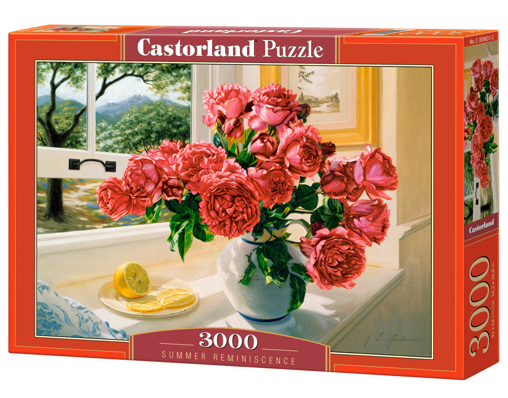 3000 Piece Jigsaw Puzzle, Summer Reminiscence, Still nature puzzle, Flowers in a vase, Adult Puzzle, Castorland C - 300631 - 2 - Bridge Toys - Premium Jigsaw Puzzles - Little Red General Store