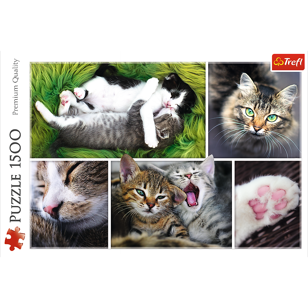 1500 Piece Jigsaw Puzzle, Just Cat Things Collage, Pets, Cats and Kittens, Animal Collage, Adult Puzzles, Trefl 26145 - Bridge Toys - Premium Jigsaw Puzzles - Little Red General Store