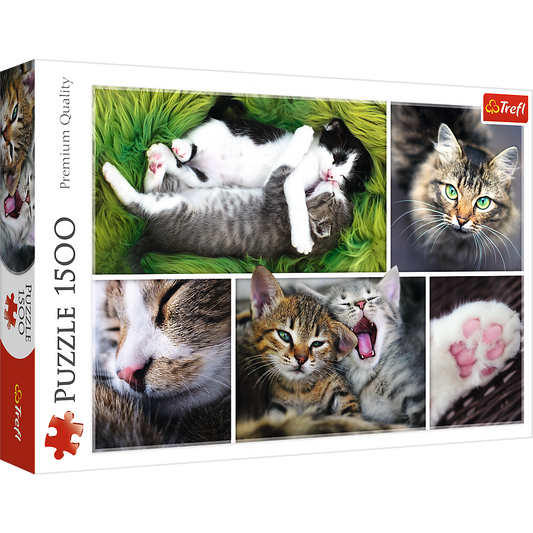 1500 Piece Jigsaw Puzzle, Just Cat Things Collage, Pets, Cats and Kittens, Animal Collage, Adult Puzzles, Trefl 26145 - Bridge Toys - Premium Jigsaw Puzzles - Little Red General Store