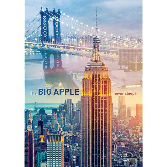 1000 Piece Jigsaw Puzzle, New York at Dawn, Brooklyn Bridge, Empire State Building, City Skyline, USA, Adult Puzzles, Trefl 10393 - Bridge Toys - Premium Jigsaw Puzzles - Little Red General Store