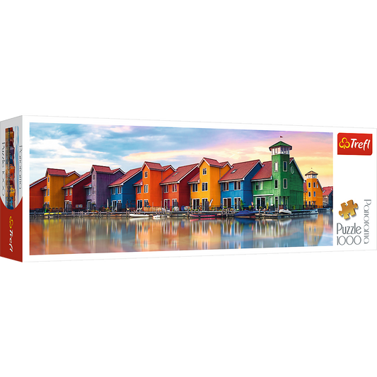 Panorama 1000 Piece Jigsaw Puzzles, Groningen, Netherlands, Colorful City View Puzzles, Adult Puzzles, Trefl 29034 - Bridge Toys - Premium Jigsaw Puzzles - Little Red General Store