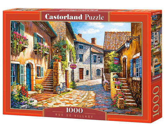 1000 Piece Jigsaw Puzzle, Rue de Village, France, Painting Puzzle, Adult Puzzle, Castorland C - 103744 - 2 - Bridge Toys - Premium Jigsaw Puzzles - Little Red General Store