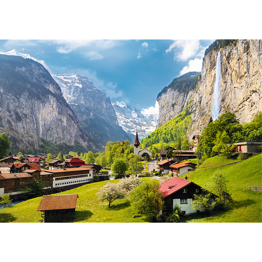 3000 Piece Jigsaw Puzzles, Lauterbrunnen, Switzerland, Alps, Mountains landscape, Adult Puzzle, Trefl 33076 - Bridge Toys - Premium Jigsaw Puzzles - Little Red General Store