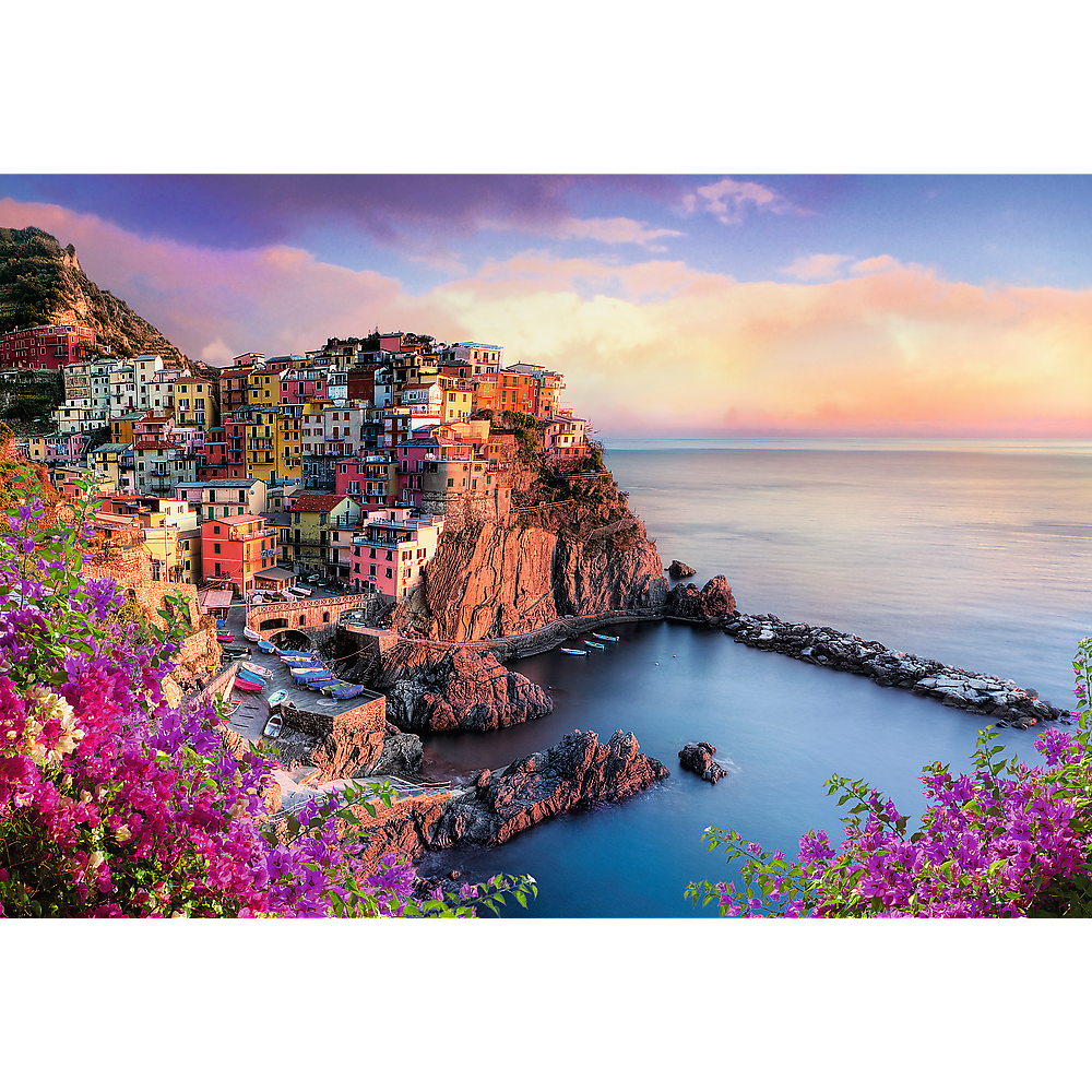 1500 Piece Jigsaw Puzzles, View of Manarola, Ocean Paradise, Italy, Coastal City, Adult Puzzles, Trefl 26137 - Bridge Toys - Premium Jigsaw Puzzles - Little Red General Store