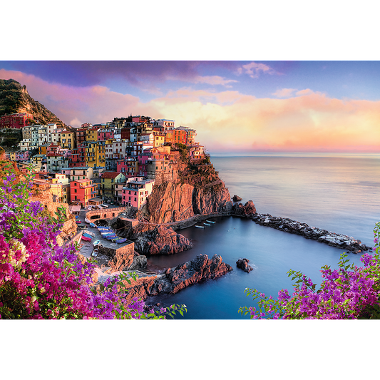 1500 Piece Jigsaw Puzzles, View of Manarola, Ocean Paradise, Italy, Coastal City, Adult Puzzles, Trefl 26137 - Bridge Toys - Premium Jigsaw Puzzles - Little Red General Store