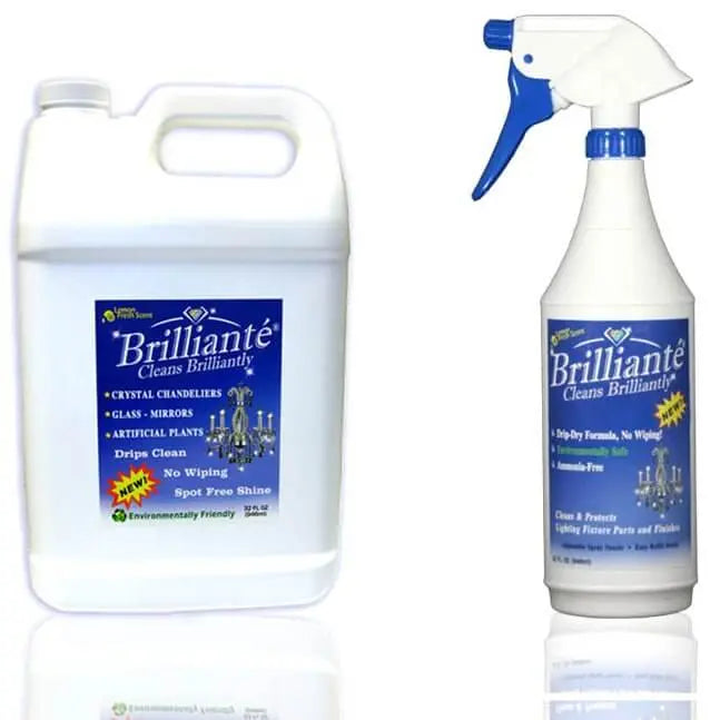 Brillianté Crystal Chandelier Cleaner Spray Bottle + Gallon Refill