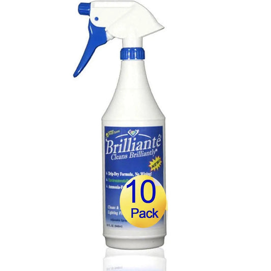 Brillianté Crystal Chandelier Spray Cleaner 32oz (10 Pack)