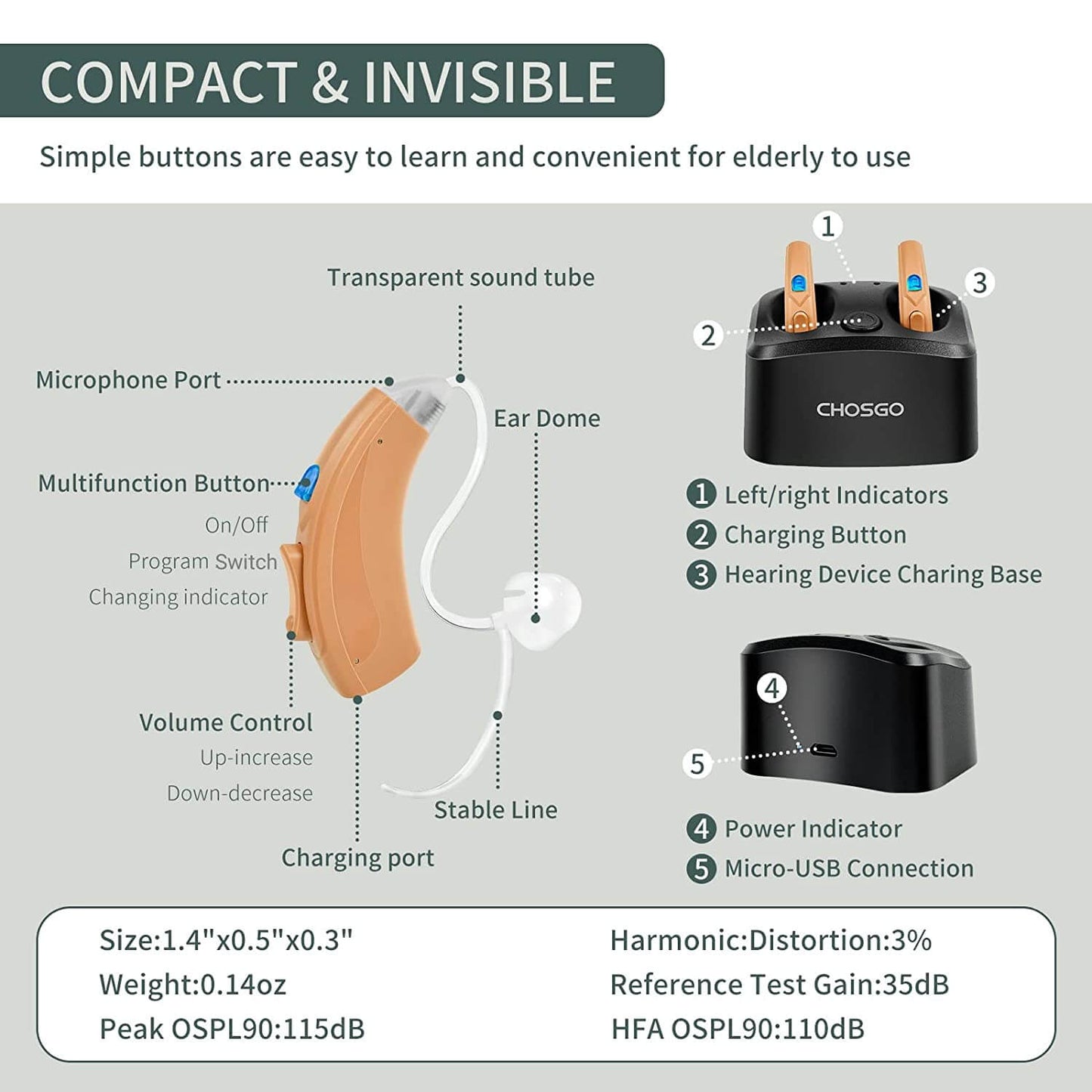 Bro102R BTE Hearing Aids