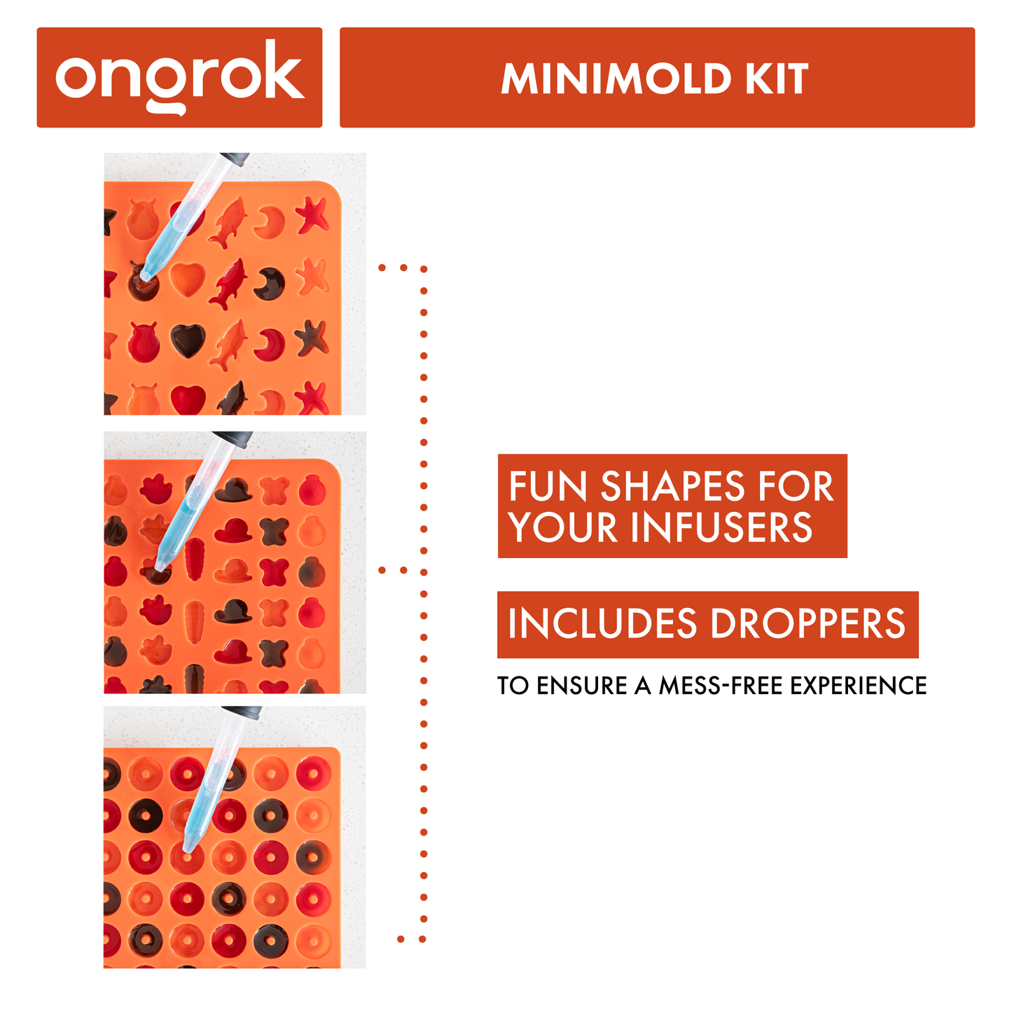 Ongrok Silicone Gummy Molds with Droppers - BuddyBrands - Little Red General Store