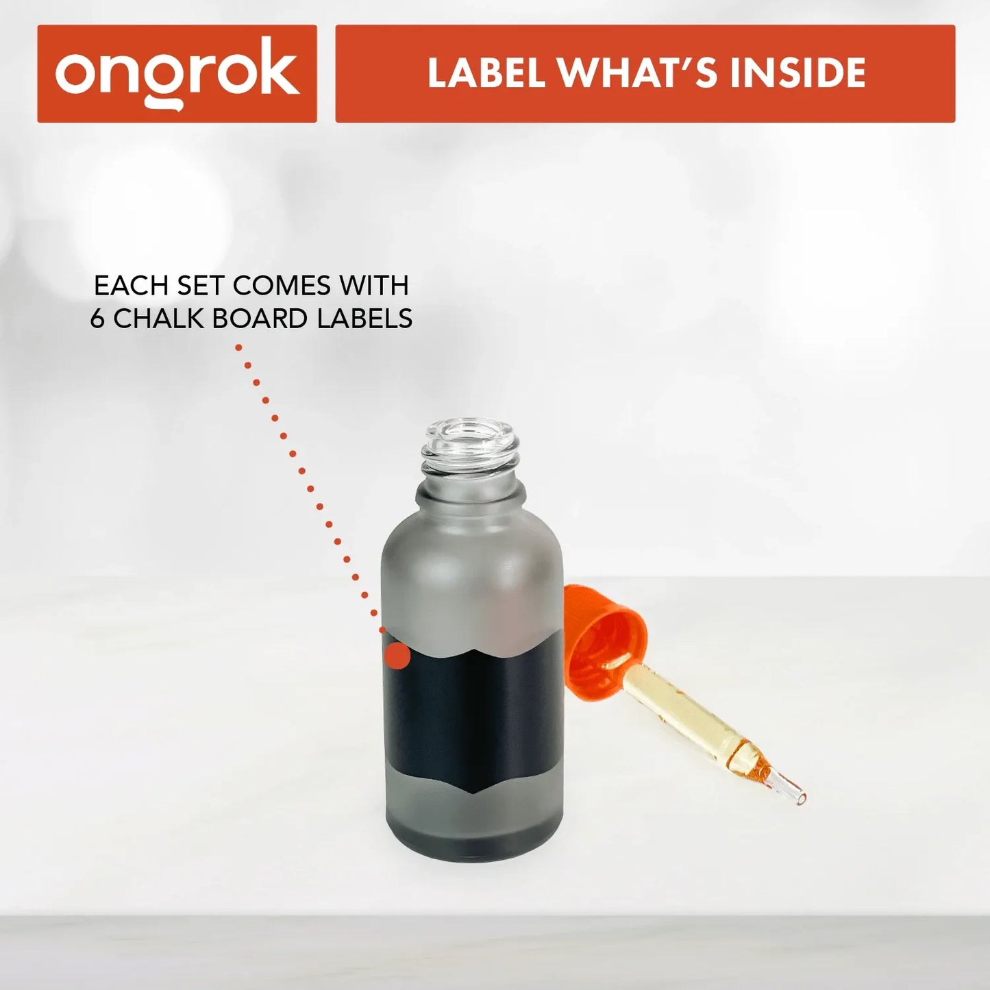 Ongrok Glass Dropper Jars, 6 pack - BuddyBrands - Little Red General Store