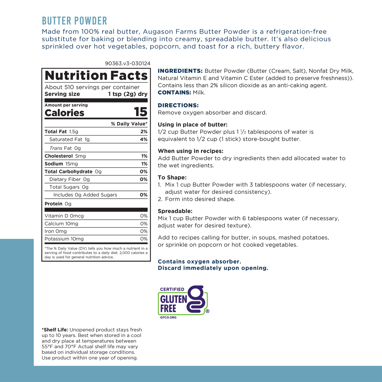 Butter Powder Can, 510 Servings