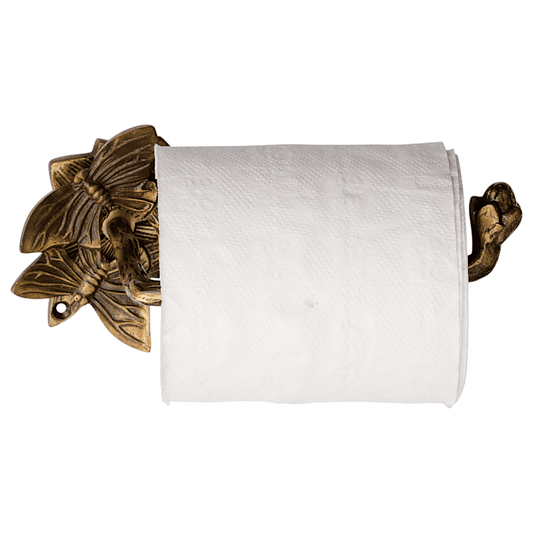 Brass Butterfly Roll Holder - Antique Brass