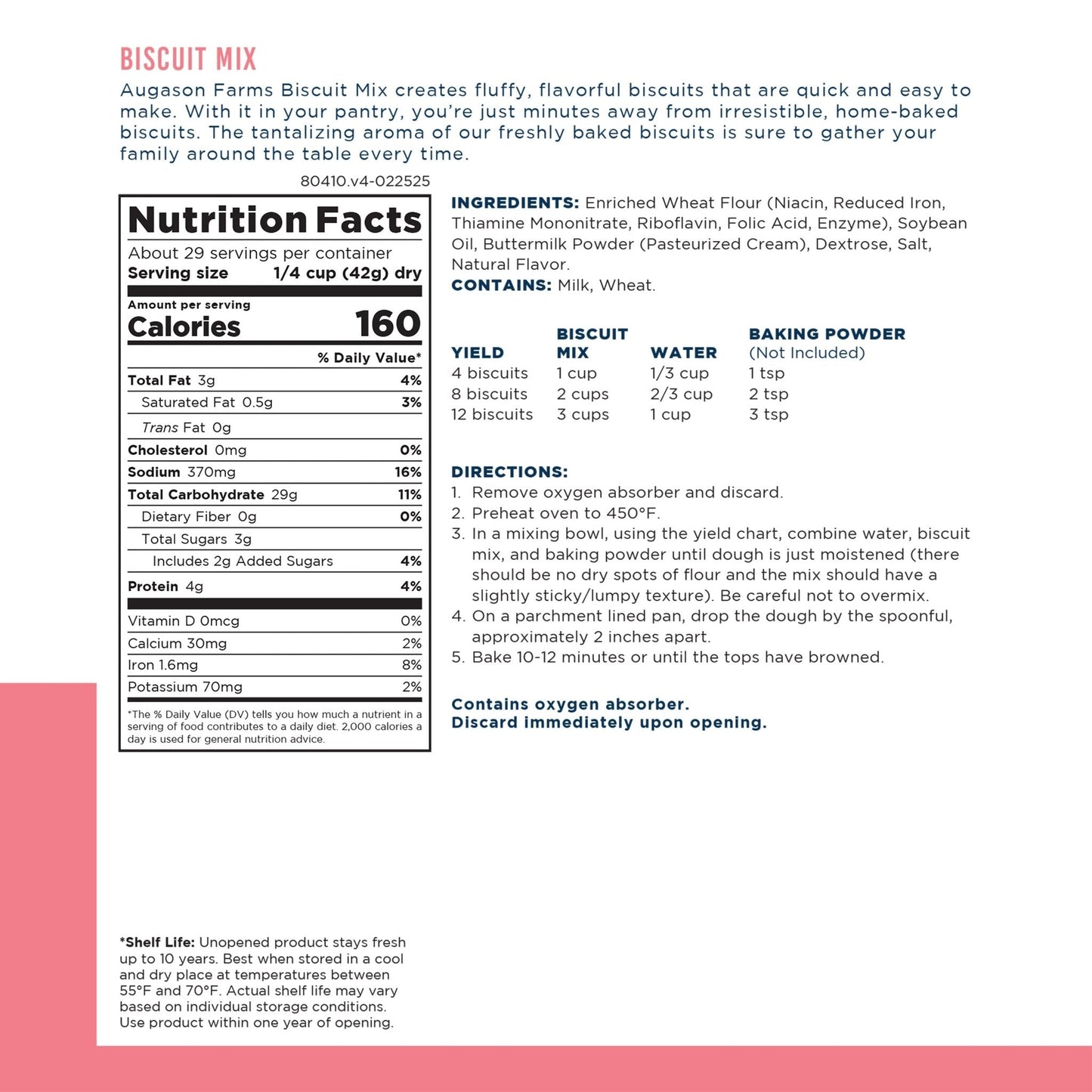 Buttermilk Biscuit Mix Can, 29 Servings