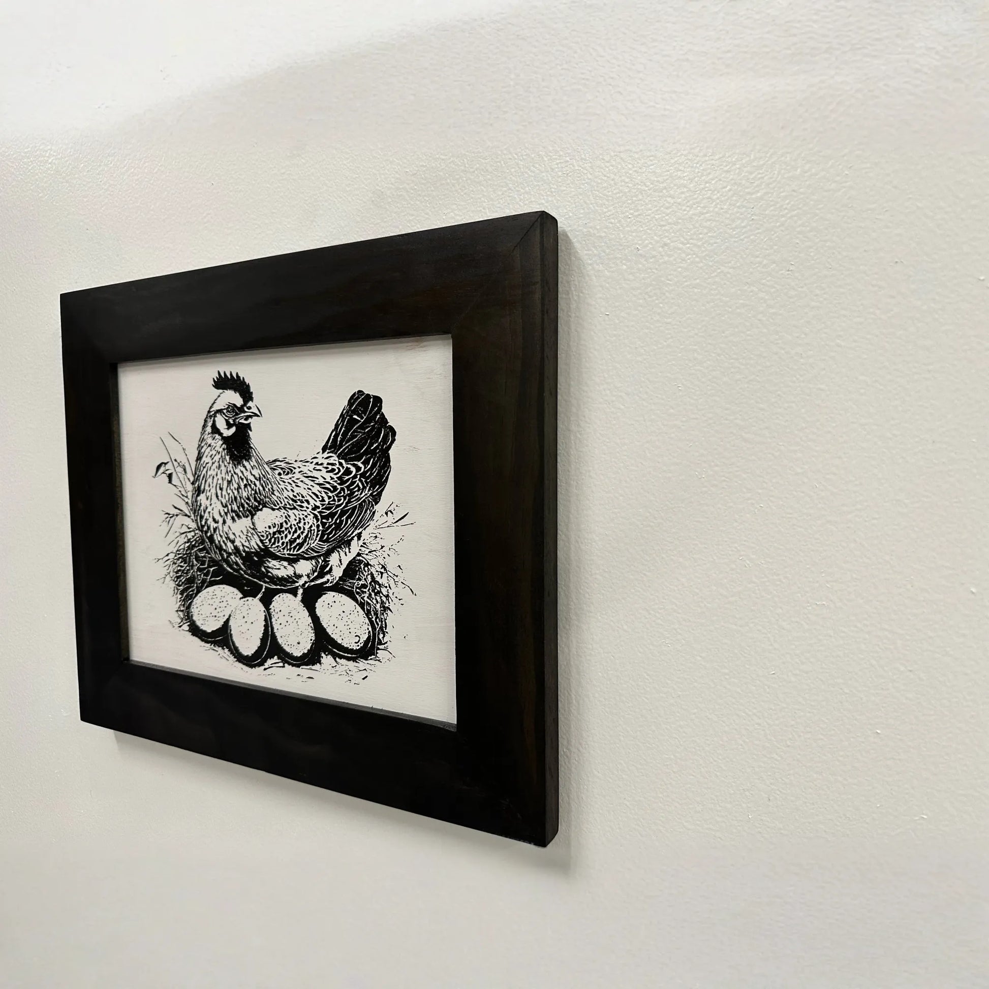 Hidden Gun Safe Recessed In Wall Farmhouse Chicken And Eggs Decoration - Recess In The Wall or Mount On The Wall Gun Safe by Bellewood Designs