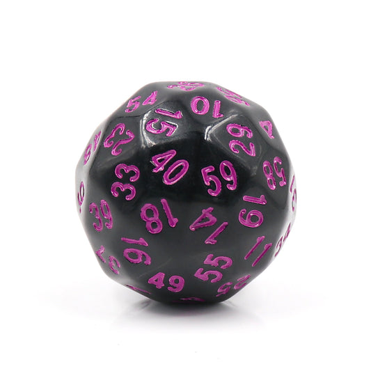 D60-Black Opaque w/Purple Numbers