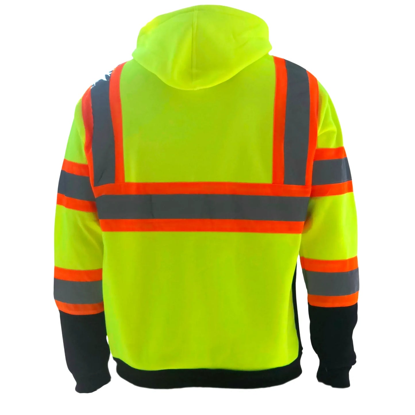 Color Block Pullover Hoodie with Reflective Stripes