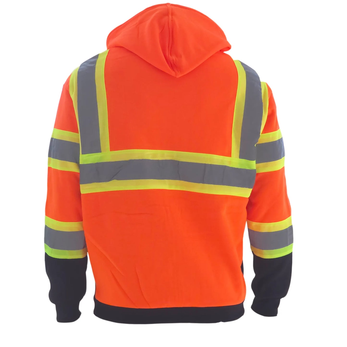 Color Block Pullover Hoodie with Reflective Stripes