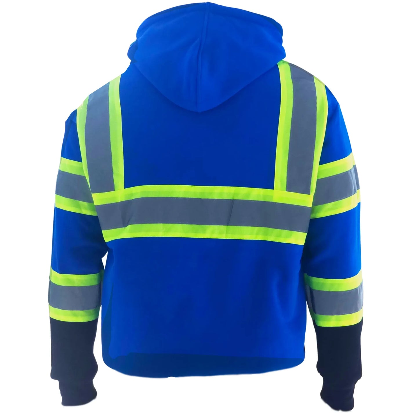 Color Block Pullover Hoodie with Reflective Stripes
