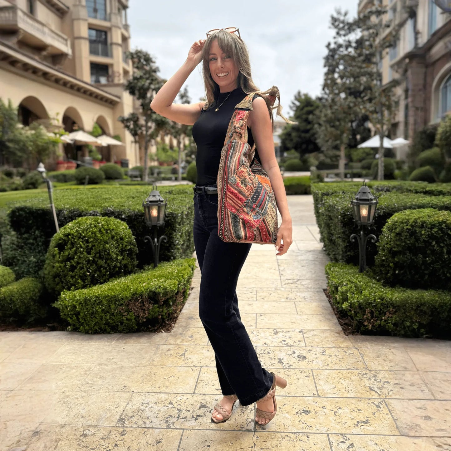 Kathmandu Collection Quilted Patchwork Hobo Bag