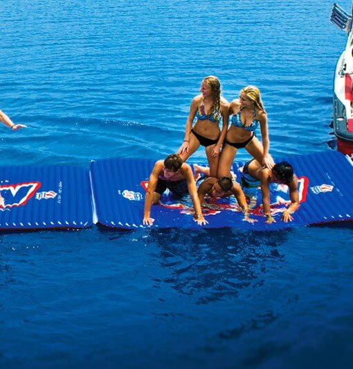 WOW Sports Floating Pool and Lake Water Walkway and Lounge - Red (12-2040)
