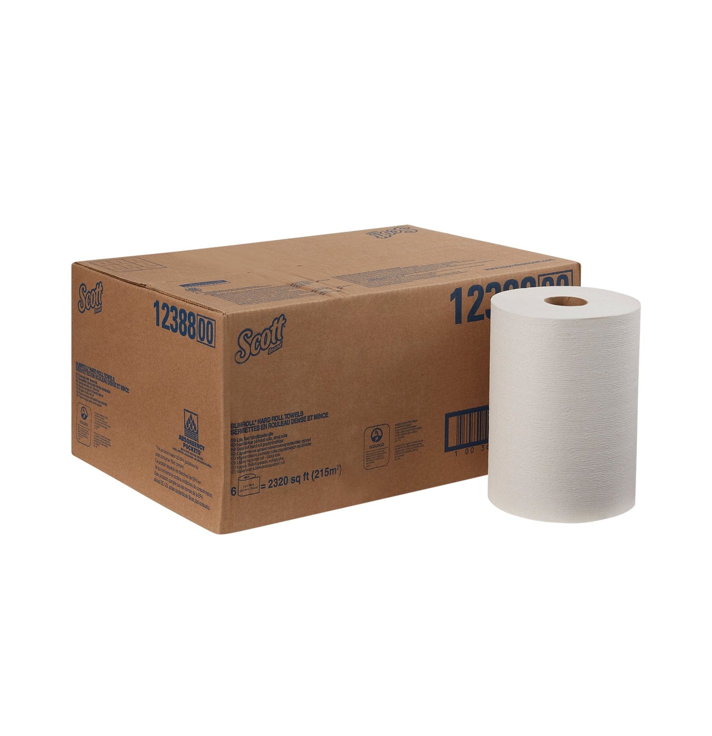 Scott® Control Slimroll™ White Paper Towel, 8 Inch x 580 Foot, 6 Rolls per Case 12388