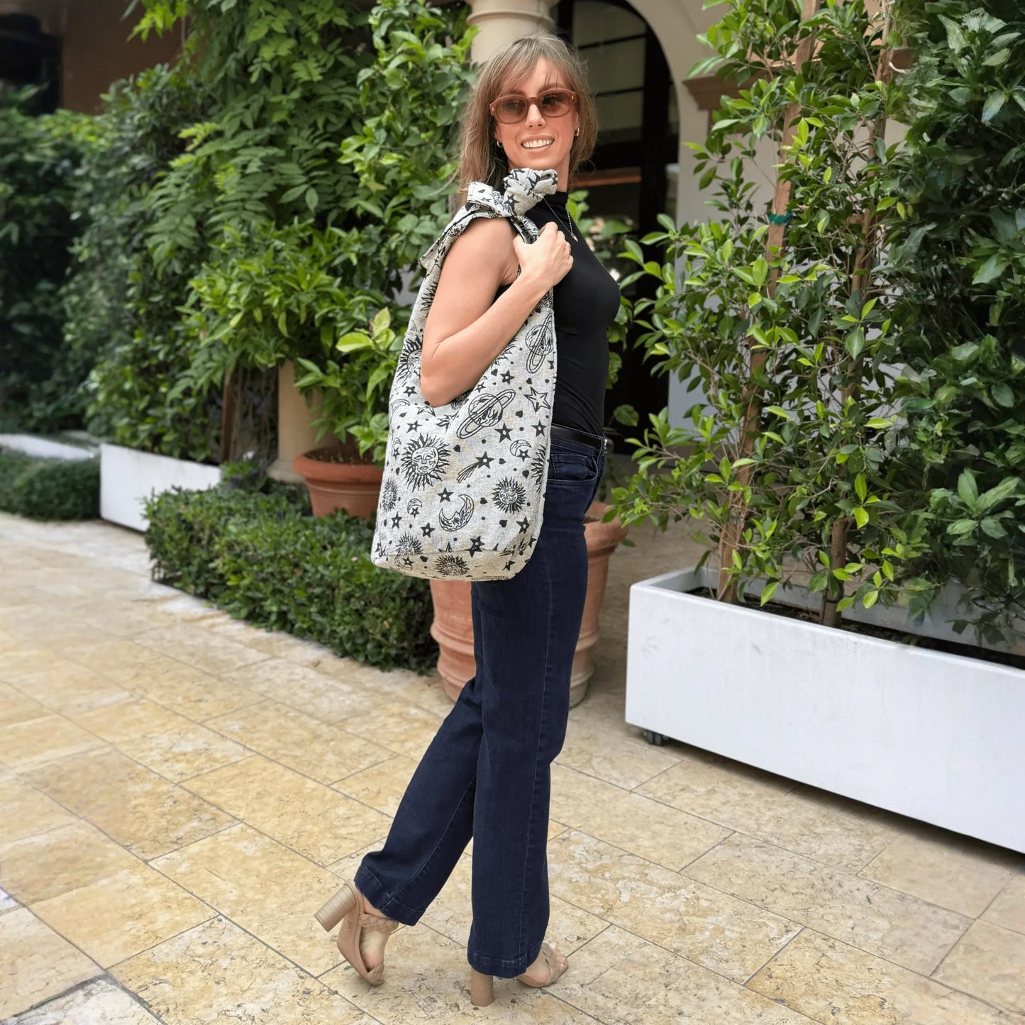 Kathmandu Collection Celestial Print Hobo Bag
