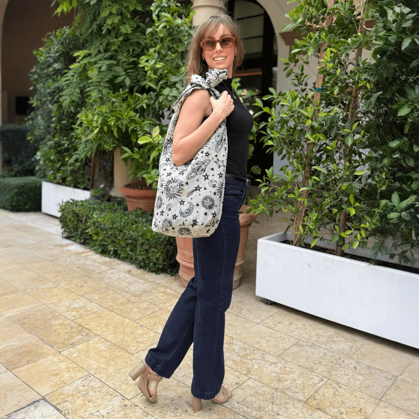 Kathmandu Collection Celestial Print Hobo Bag