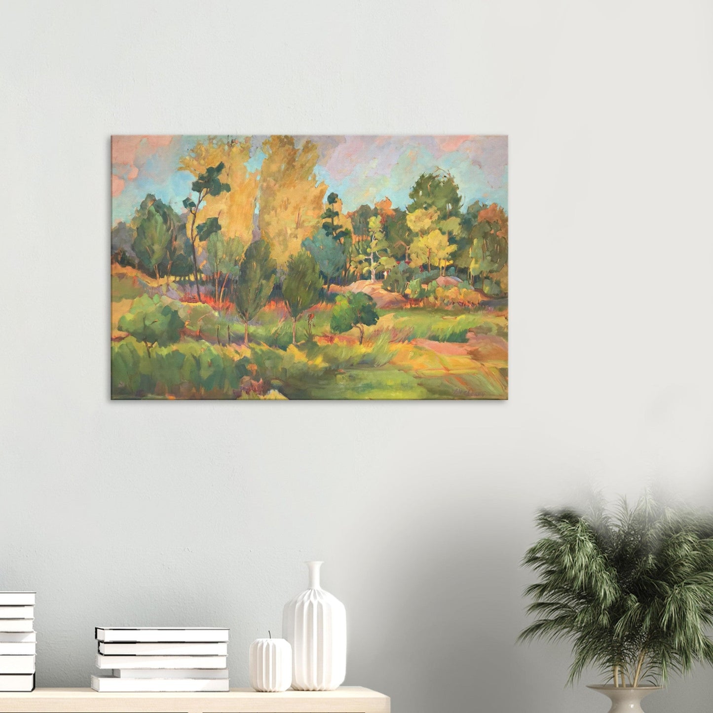 'Garden of Eden' Landscape I 24x36 inch Art Print on Canvas I Original Artwork by American Artist Barbara Cleary