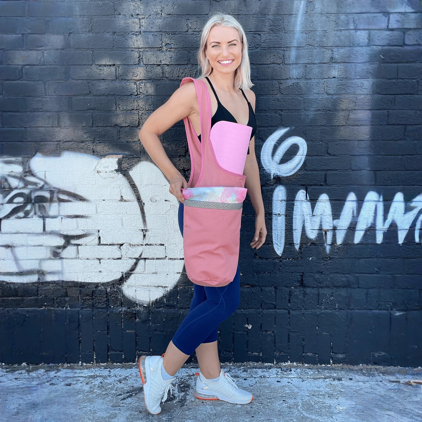 JupiterGear Yoga Mat Carrying Tote Bag with Large Pockets