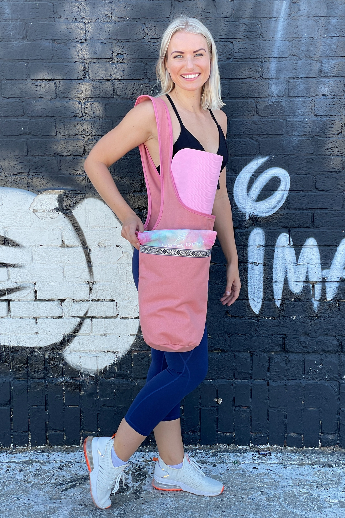 JupiterGear Yoga Mat Carrying Tote Bag with Large Size Pockets | Multipurpose and Fit Most Size Mats