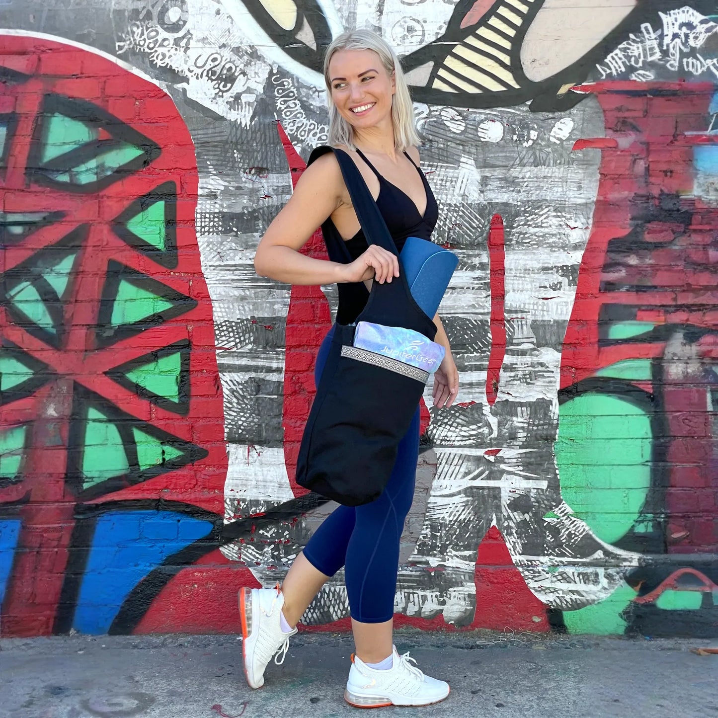 JupiterGear Yoga Mat Carrying Tote Bag with Large Size Pockets | Multipurpose and Fit Most Size Mats