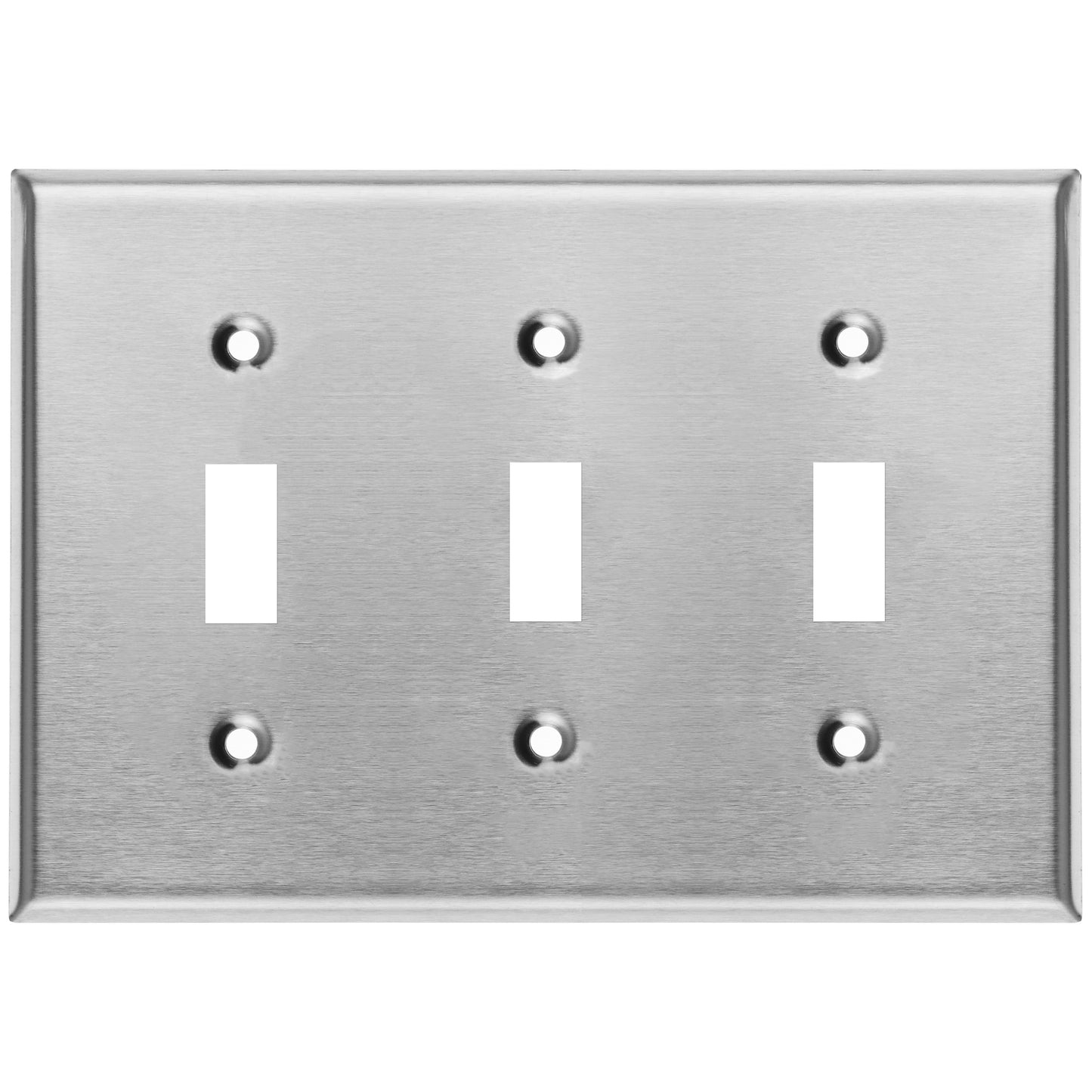 3 Gang Stainless Steel Toggle Switch Wall Plate Cover
