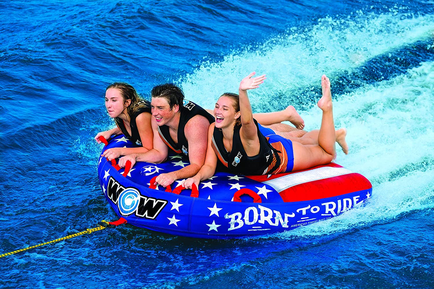 WOW Sports Born to Ride 3 Person 3P Towable (22-WTO-3982)