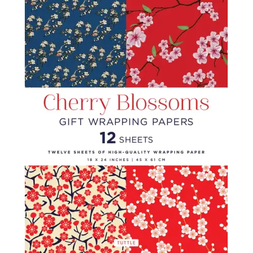 Cherry Blossoms Gift Wrapping Papers - 12 Sheets: 18 X 24 Inch (45 X 61 CM) Wrapping Paper