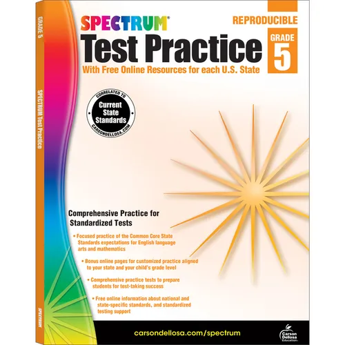 Spectrum Test Practice, Grade 5: Volume 65