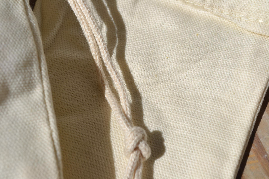 12x16 Inches Reusable Eco-Friendly Double Drawstring Cotton CANVAS Bags Natural Color