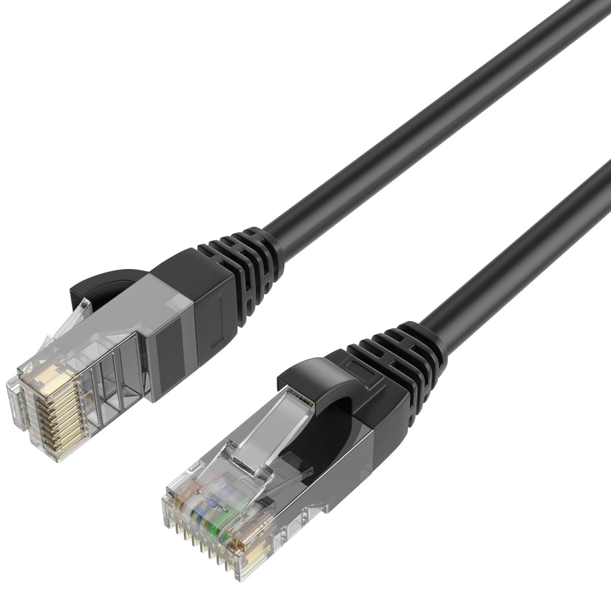 QualGear Cat 6 Round Ethernet Cable, CCA, 24 AWG, 250 MHz, RJ45